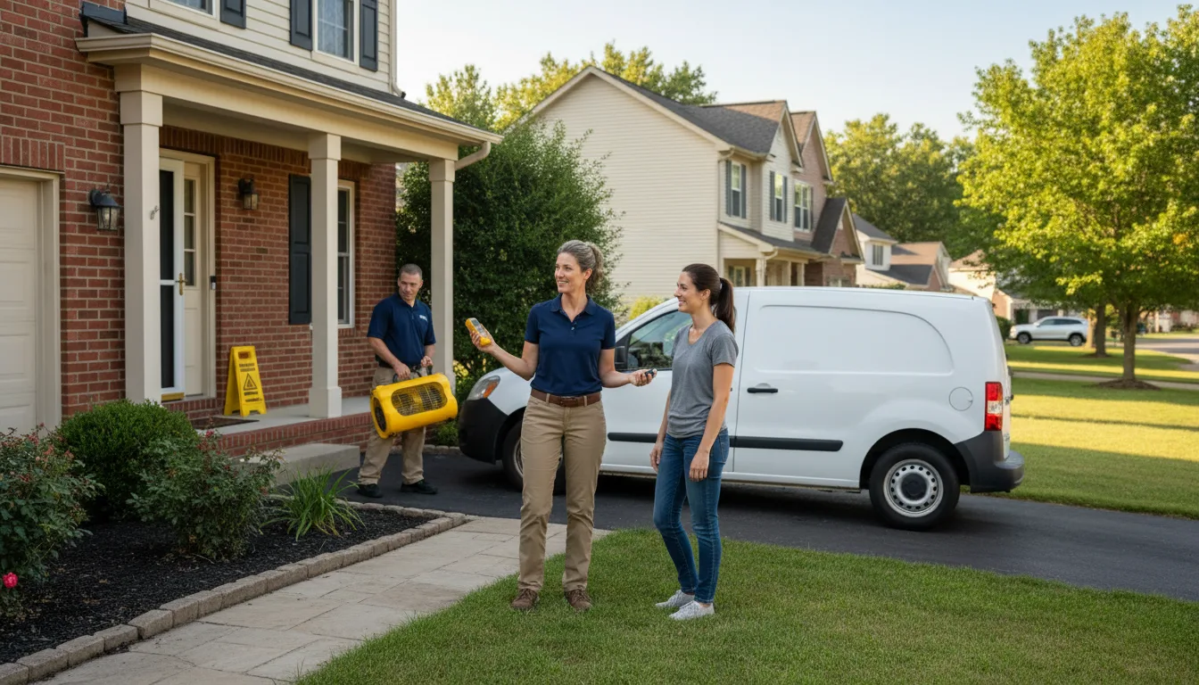 Residential water damage restoration in Howells, NE